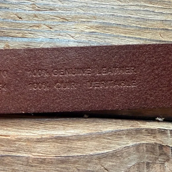 BDG Tan Leather Belt with Gold Buckle - Picture 6 of 7